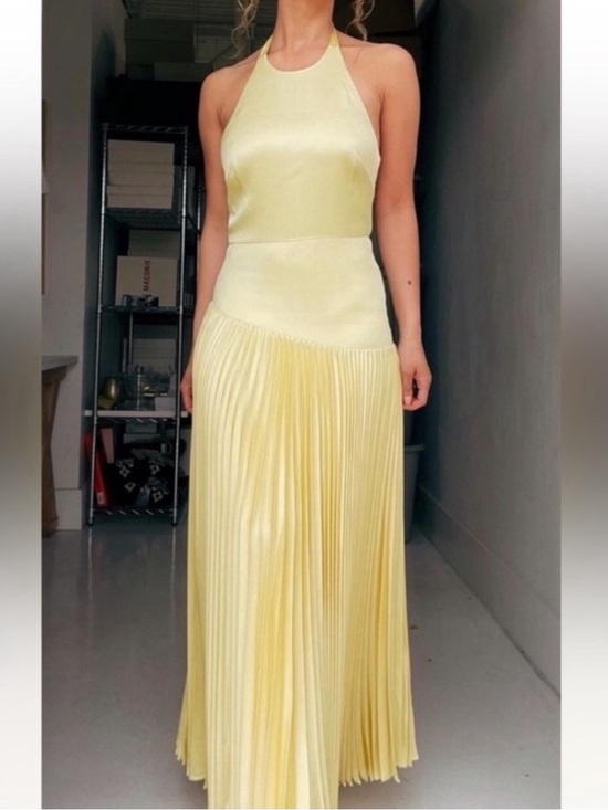 Alexis Dresses & Skirts - Alexis Saab Pleated Drop Waist Maxi Dress in Yellow